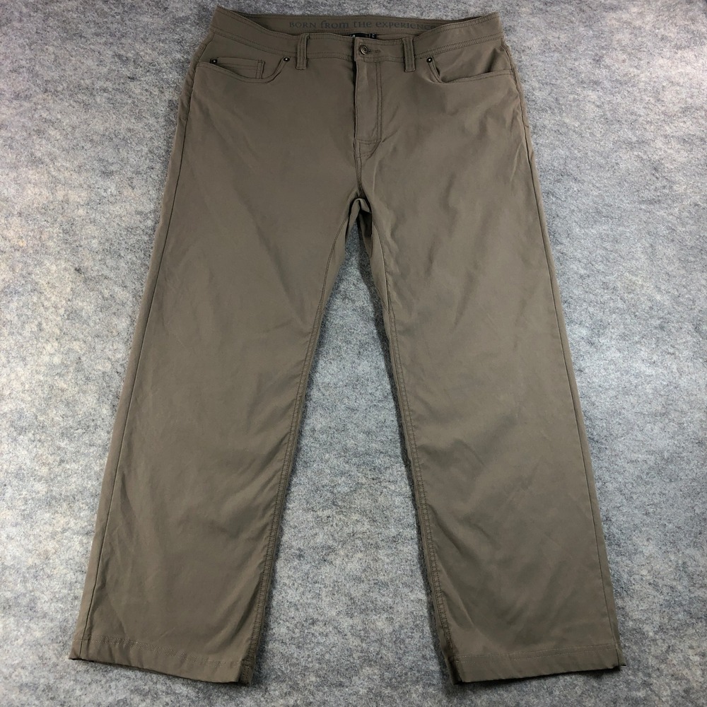 PrAna Mens Pants 38x28 Tan Brown Slim Fit Brion Chino Stretch Style M4BN30312